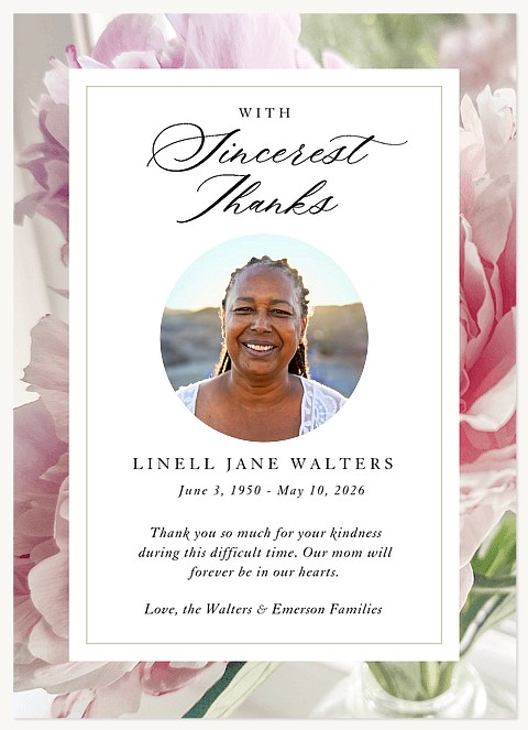 Floral Reverie Memorial & Sympathy Cards