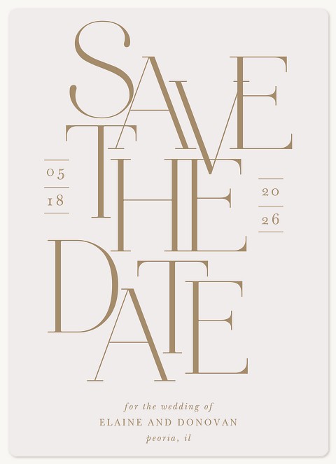 Type & Tied Save the Date Magnets