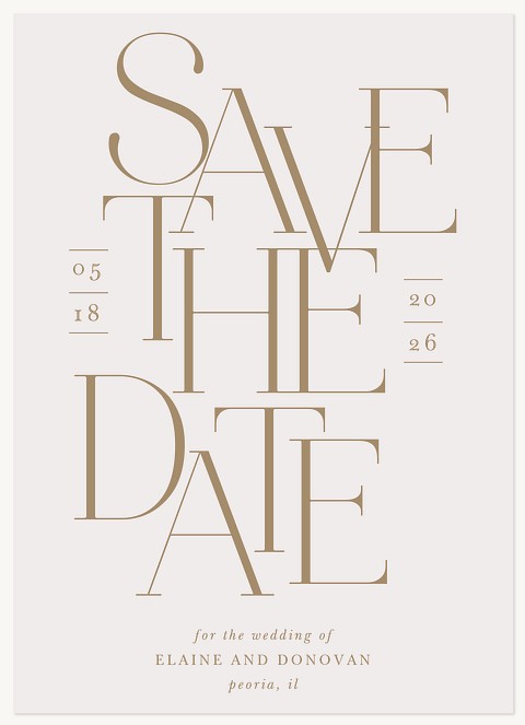 Type & Tied Save the Date Cards