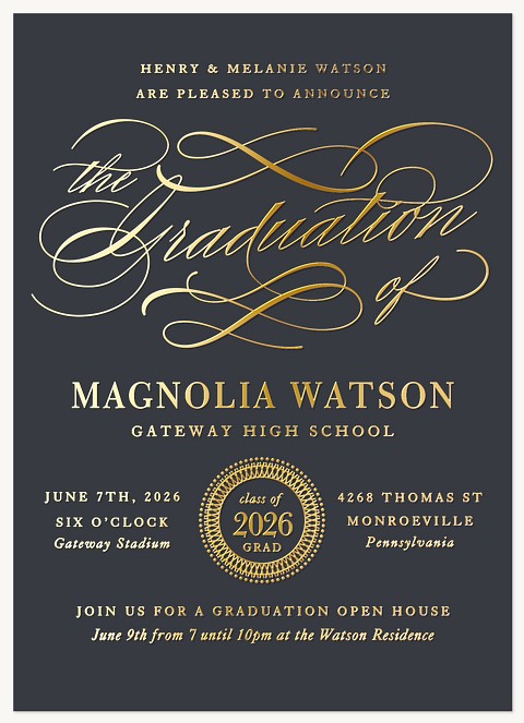 Uptown Soiree Graduation Announcements