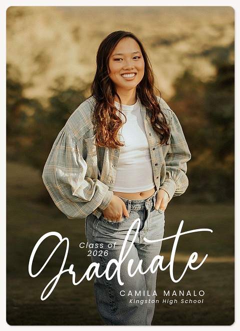 White Out Graduation Cards