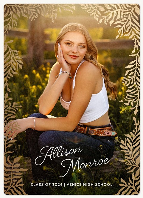 Shining Foliage Graduation Cards