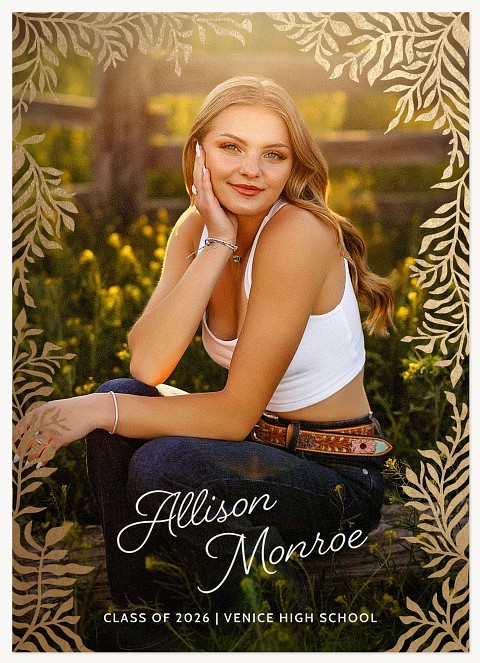 Shining Foliage Graduation Cards