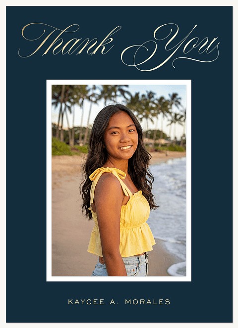 Signed Graduate Thanks Thank You Cards 