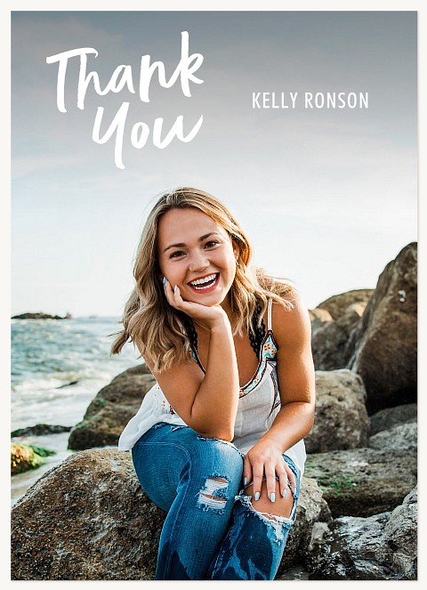 Casual Scripted Thanks Thank You Cards 