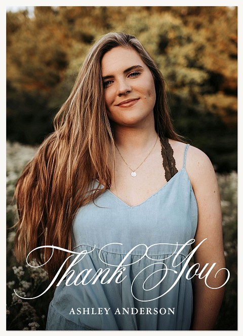 Signature Flourish Thanks Thank You Cards 