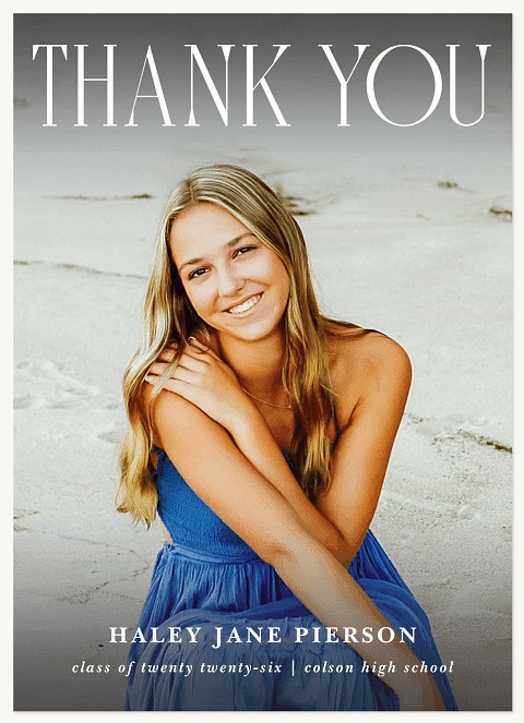 Bold Print Thank You Thank You Cards 