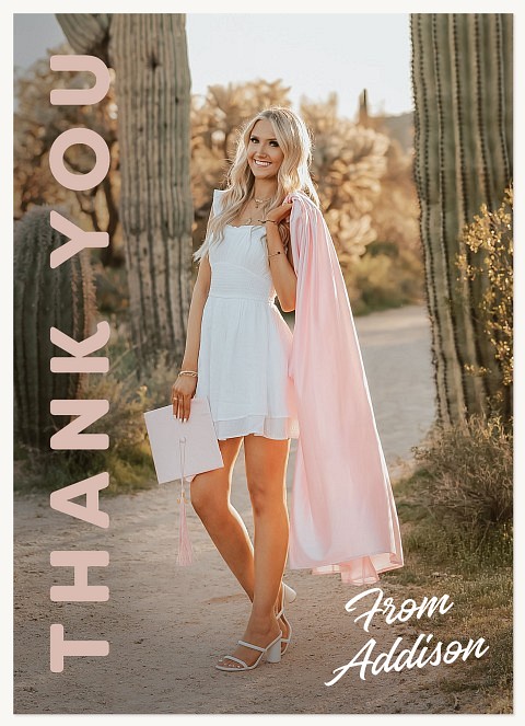 Country Blush Thank You Cards 