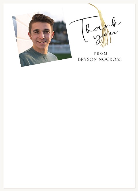 Gold Tassel Flair Thank You Cards 