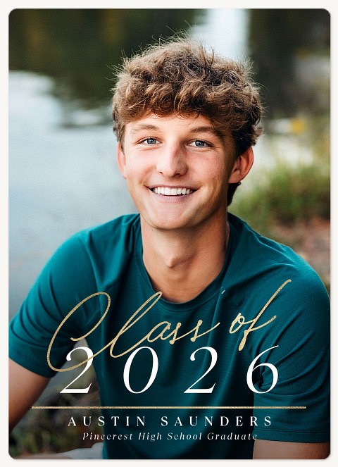 Sweeping Script Graduation Cards