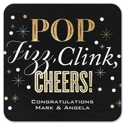 Sparkling Bubbly Custom Coasters