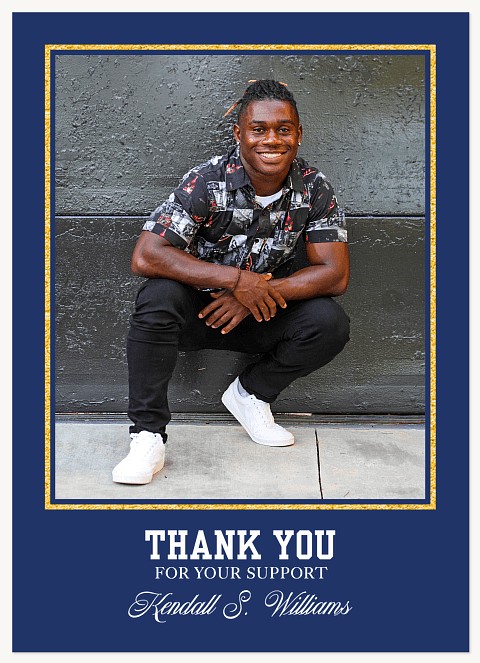 Chenille Stripes Thank You Cards 