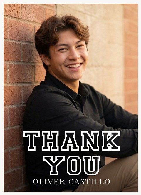 Sporty Outline Thank You Cards 