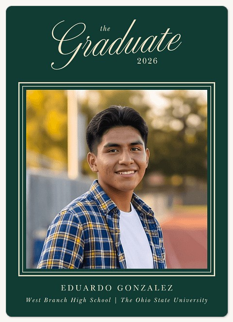 Refined Frame Graduation Cards