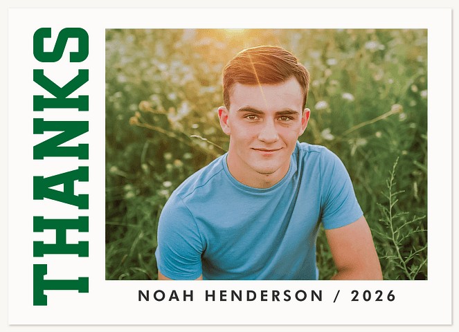 Varsity Edge Thank You Cards 