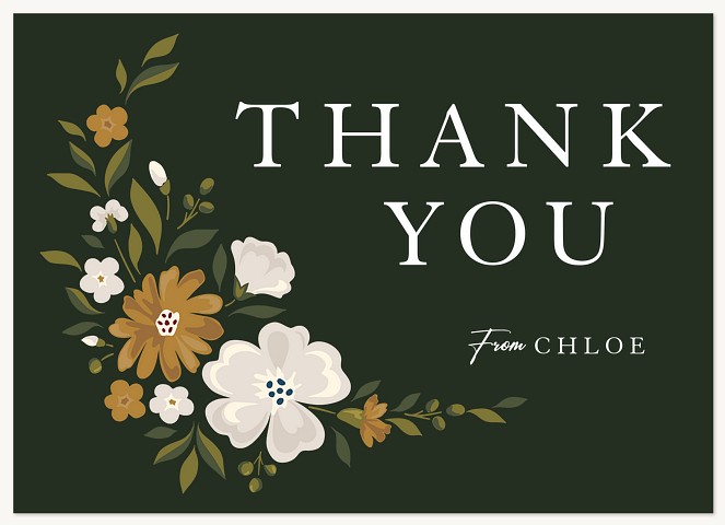Lush Florals Thanks Thank You Cards 