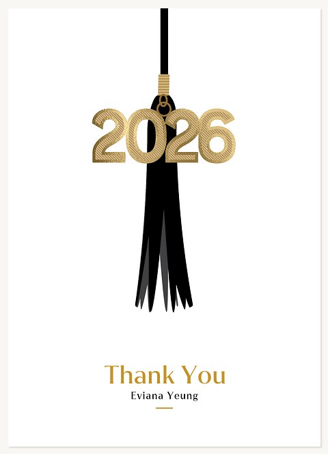 Golden Milestone Thank You Cards 