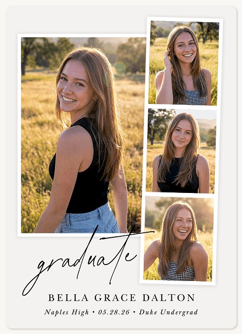 Modern Photo Strip Graduation Cards