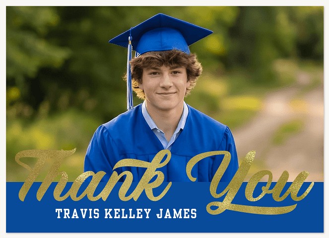 Script Banner Thank You Cards 