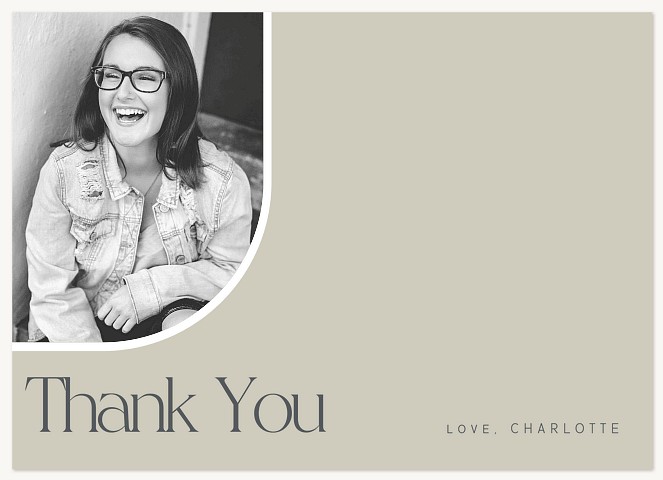 Corner Curve Thank You Cards 