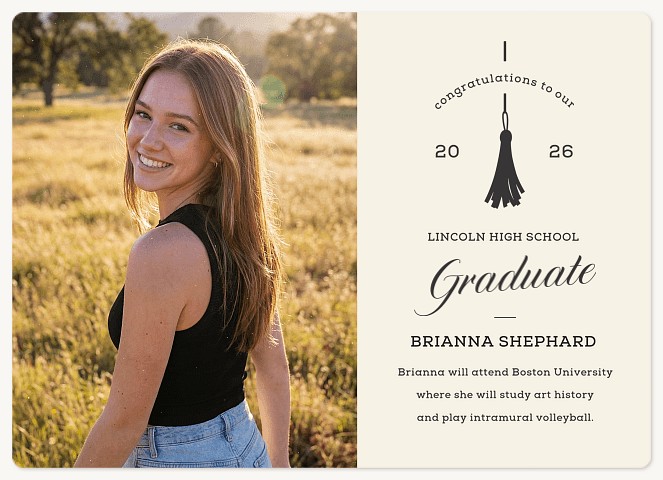 Tassel Divider Graduation Cards