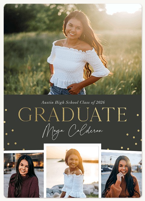 Golden Spotlight Graduation Cards