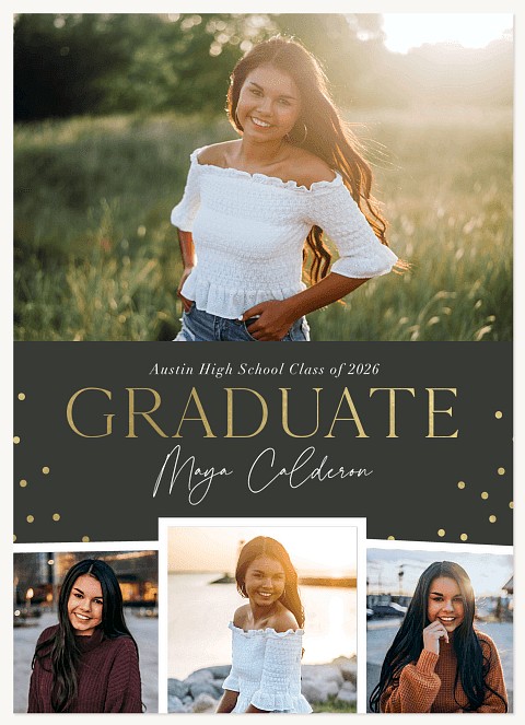 Golden Spotlight Graduation Cards