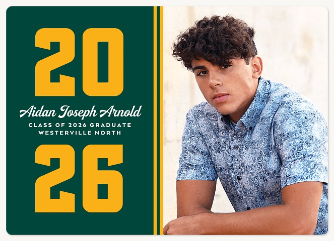 Collegiate Divider Graduation Cards