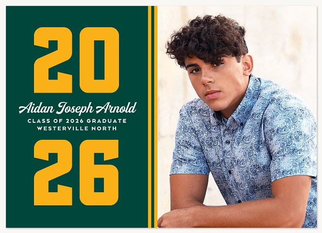 Collegiate Divider Graduation Cards