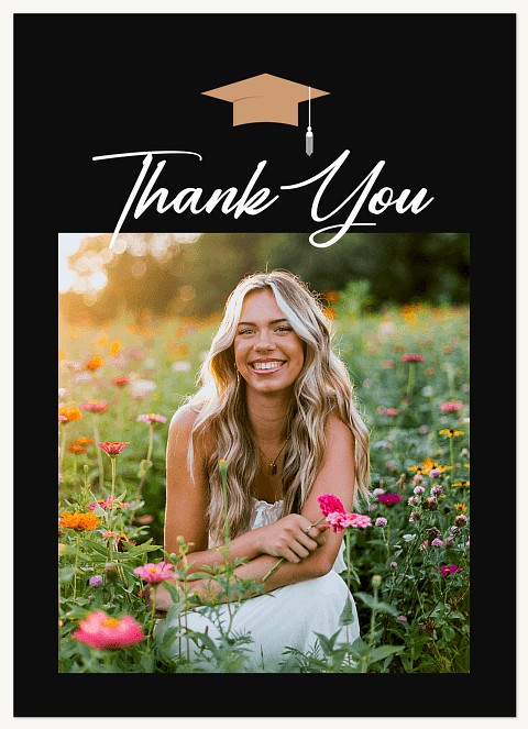 Arched Hat Thanks Thank You Cards 