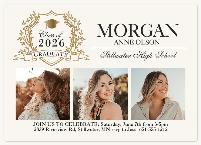 Ornate Grad Graduation Cards