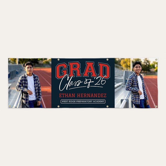 Vintage Sport Graduation Banner Custom Banners