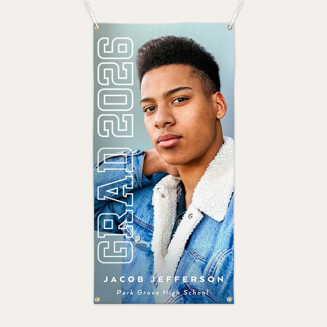 On The Side Graduation Photo Banner Custom Banners
