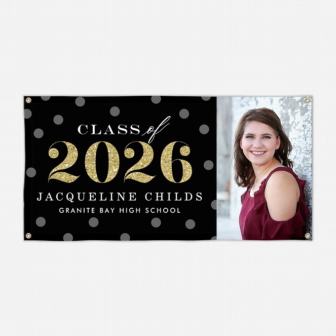 Glittery Year Graduation Banner  Graduation Banners