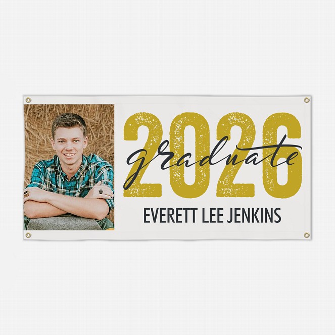 Stenciled Year Graduation Banner  Graduation Banners