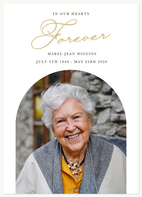 Forever Script Memorial & Sympathy Cards