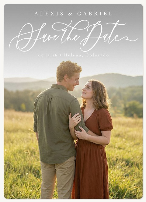 Swirly Script Save the Date Magnets