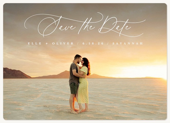 Top Typography Save the Date Magnets