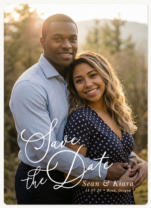 Pretty Script Save the Date Magnets