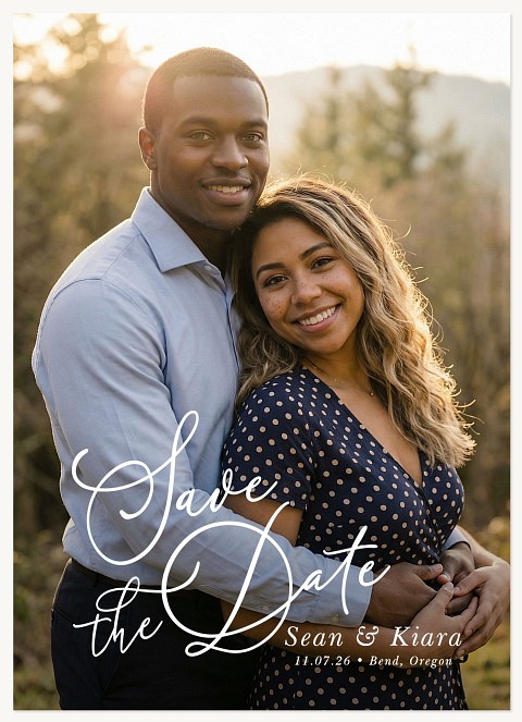 Pretty Script Save the Date Cards