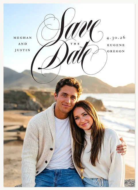 Stylish Type Save the Date Cards
