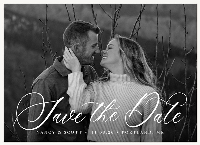 Pretty Type Save the Date Cards