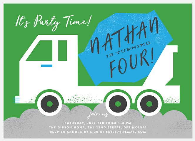 Modern Mixer Kids' Birthday Invitations