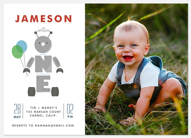Birthday Bot Kids' Birthday Invitations