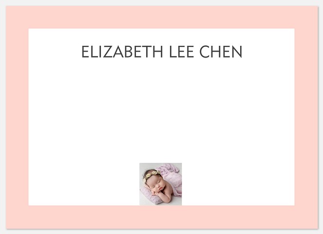 Monogram Me Pink Thank You Cards 