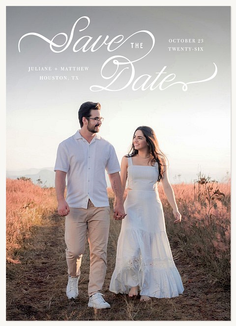 Playful Script Save the Date Cards