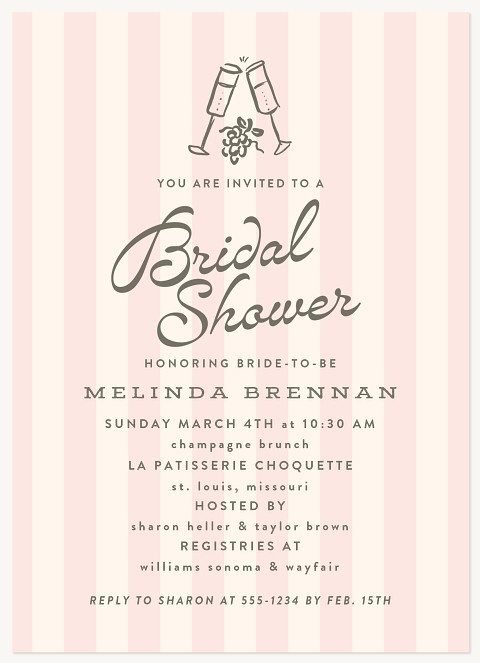 Bridal Cheers Bridal Shower Invitations