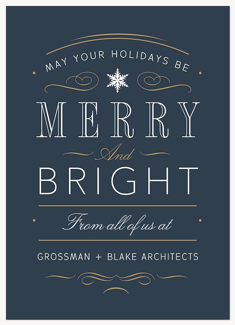 Classic Tradition Business Holiday Cards