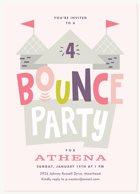 Bounce Fest Kids Birthday Invitations