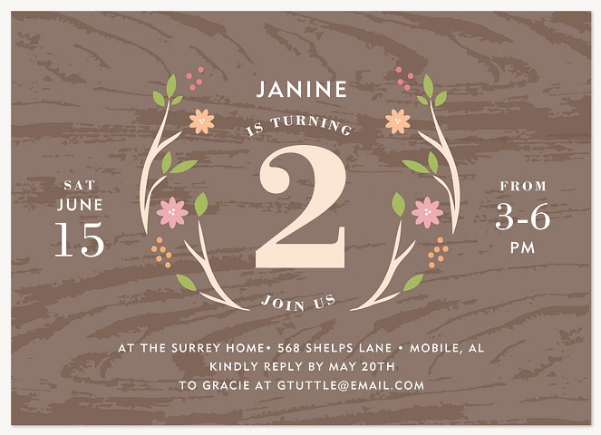 Fairy Garden Kids Birthday Invitations